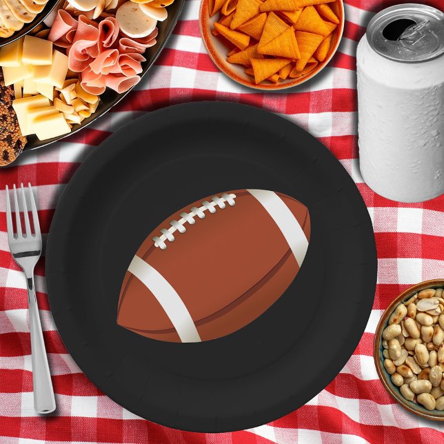 Assiettes En Carton Football Bowl Party (Football Bowl Party Paper Plates)