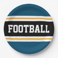FOOTBALL Océan Turquoise noir blanc jaune rayures