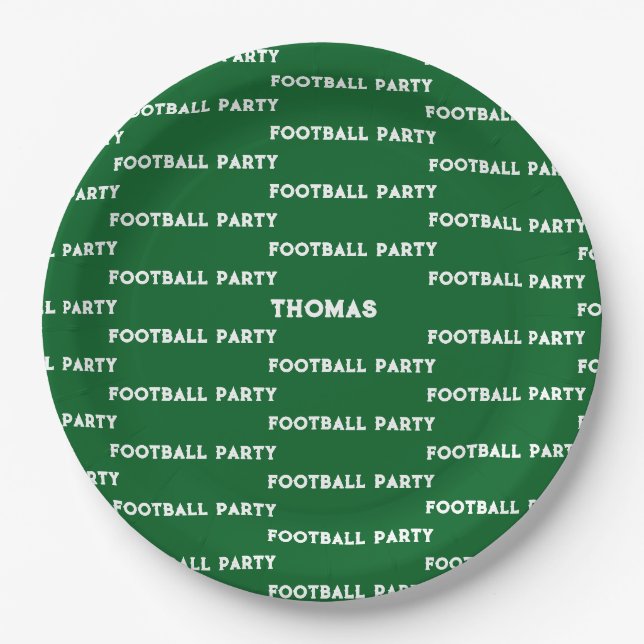 Assiettes En Carton Football Party (Devant)