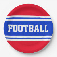 FOOTBALL rouge vif Bleu Bleu Bleu Rayures de cours
