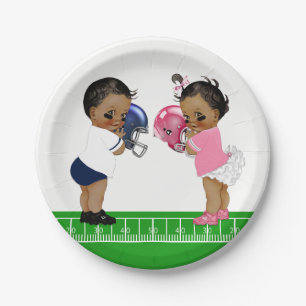 Assiettes En Carton Football Sexe Révéler Baby shower Plaques papier