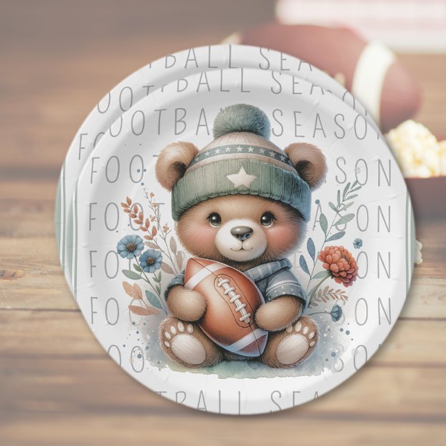 Assiettes En Carton Football sur mesure (Cute Custom Football Paper Plates)