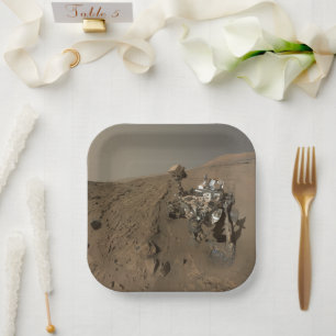 Assiettes En Carton Forage Mars Curiosity Red Martian Paysage