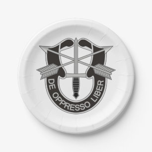 Assiettes En Carton Forces spéciales SF De Oppresso Liber