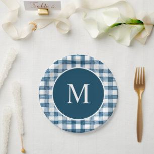 Assiettes En Carton Forêt Montagne Rustique Aventure Monogramme