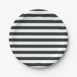 Assiettes En Carton Forêt-Noire Grandes vertes et blanches