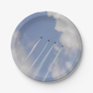 Assiettes En Carton Formation de jet militaire d'Airshow