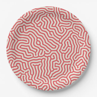 Assiettes En Carton forme organique des lignes