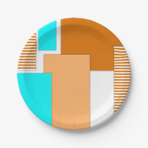 Assiettes En Carton Formes géométriques découpées en papier