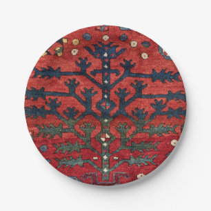Assiettes En Carton Formes géométriques rouges pures Persian III 