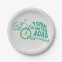 Fourchette sur la route Vélo drôle