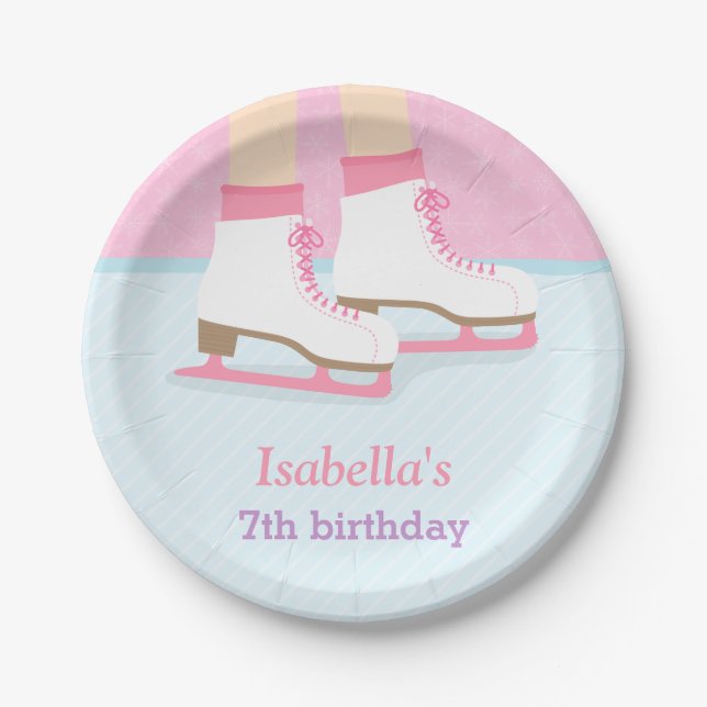 Assiettes En Carton Fournitures de fête d'anniversaire pour filles de  (Devant)
