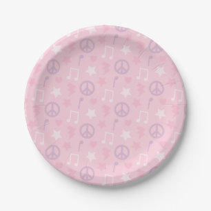 Assiettes En Carton Fournitures de fête d'anniversaire pour filles Roc