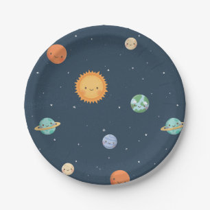 Assiettes En Carton Fournitures de fête Espace Extérieur Soleil et Pla
