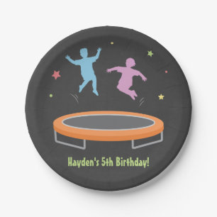 Assiettes En Carton Fournitures pour anniversaire de trampoline pour e