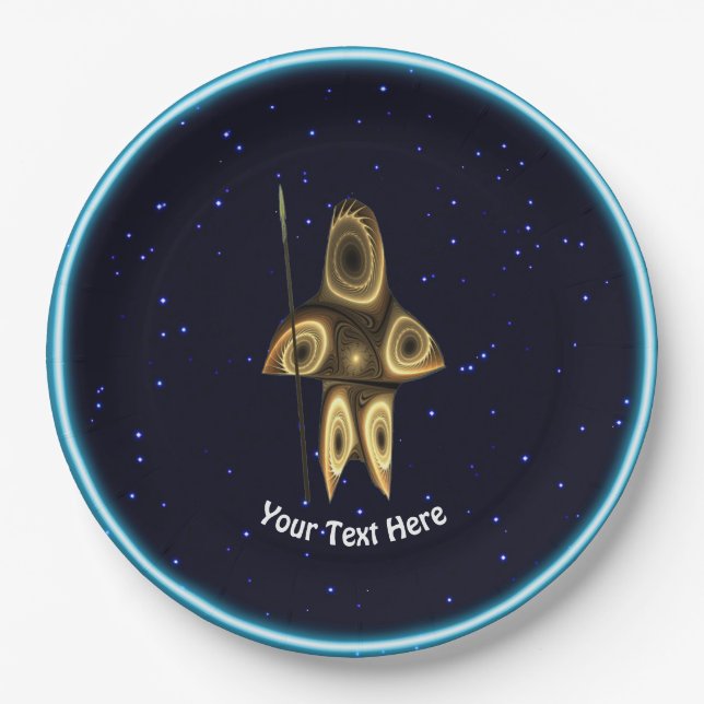 Assiettes En Carton Fractal Inuit Hunter (Devant)