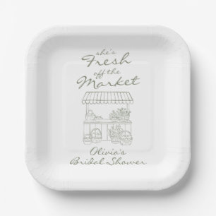 Assiettes En Carton Frais émoulu du Marché : Shower de Mariée