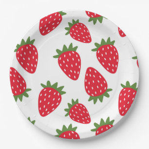 Assiettes En Carton Fraise