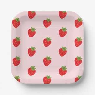 Assiettes En Carton Fraise