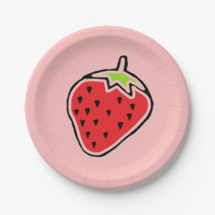 Assiettes En Carton Fraise