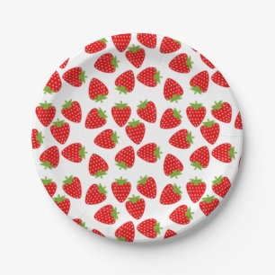 Assiettes En Carton Fraise