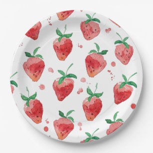 Assiettes En Carton Fraise