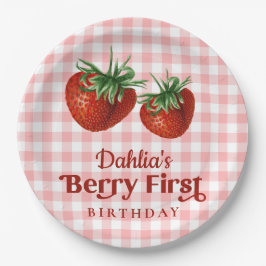 Assiettes En Carton Fraise 1er anniversaire Berry Premier anniversaire