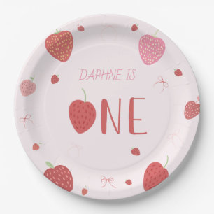 Assiettes En Carton Fraise 1er Berry Plaques d'anniversaire