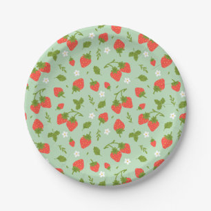 Assiettes En Carton Fraise Berry fête d'anniversaire
