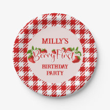 Fraise Berry Première plaque de papier d'anniversa