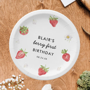 Assiettes En Carton Fraise Berry Sweet Anniversaire