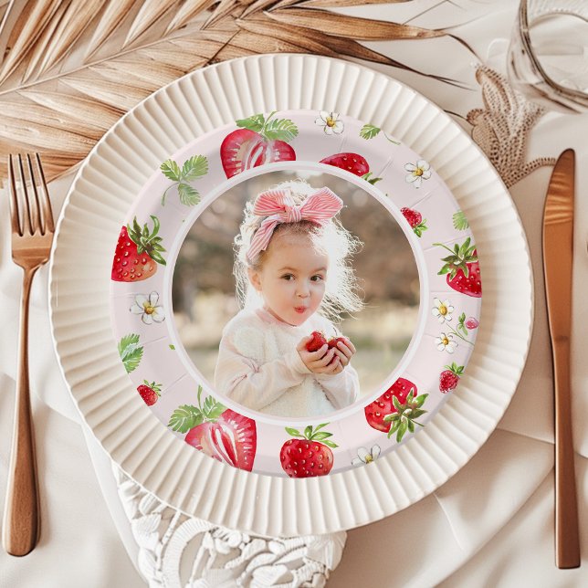 Assiettes En Carton Fraise Berry Sweet Anniversaire (Créateur téléchargé)