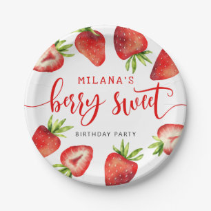 Assiettes En Carton Fraise Berry's Sweet Birthday Party
