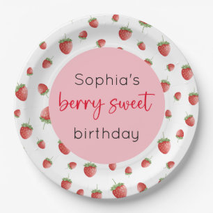Assiettes En Carton Fraise Birthday Berry Sweet