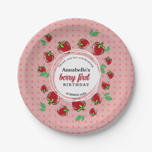 Assiettes En Carton Fraise fête d'anniversaire Berry Premier anniversa