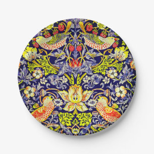 Assiettes En Carton Fraise Thief Oiseaux William Morris
