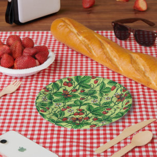 Assiettes En Carton Fraises sauvages sur miellerie