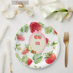Assiettes En Carton Framboise personnalisée
