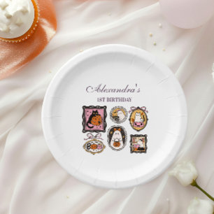 Assiettes En Carton Framed Ghost & Cat Halloween 1er Anniversaire