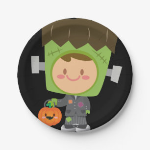 Assiettes En Carton Franken Cute Frankenstein Kids Halloween