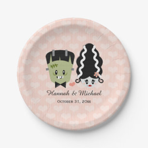 Assiettes En Carton Frankenstein couple le mariage