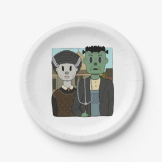 Assiettes En Carton Frankenstein et la mariée de Frankenstein