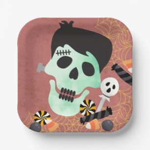 Assiettes En Carton Frankenstein Monster Mash Halloween fête d'anniver