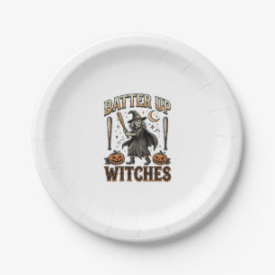 Assiettes En Carton Frappez les sorcières Design de baseball vintage H
