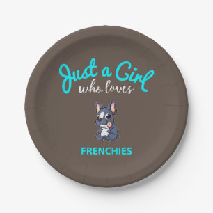 Assiettes En Carton French Bulldog Girls Kids French Bulldog Cadeau