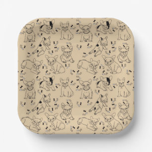 Assiettes En Carton Frenchie et Bones
