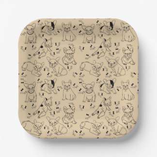 Assiettes En Carton Frenchie et Bones