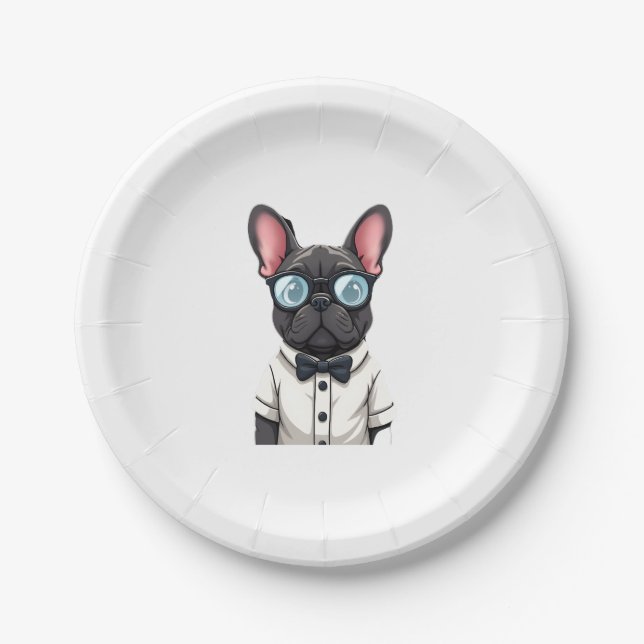 Assiettes En Carton Frenchie The Gentlemen Copy (6) (Devant)