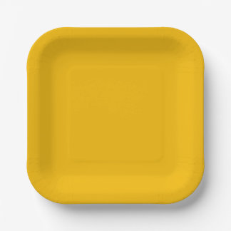 Assiettes En Carton Frénésie jaune chaud uni