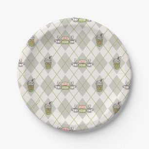 Assiettes En Carton FRIENDS™    Central Perk Argyle Pattern